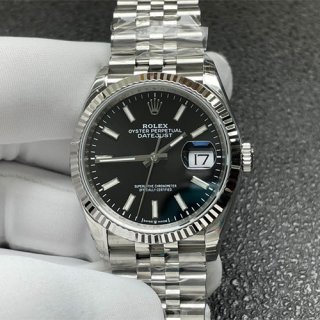 ROLEX M126234 デイトジャスト 36mm ブラック Cal.3235 世界一流 ROLEX M126234 デイトジャスト 36mm ブラック Cal.3235 世界一流