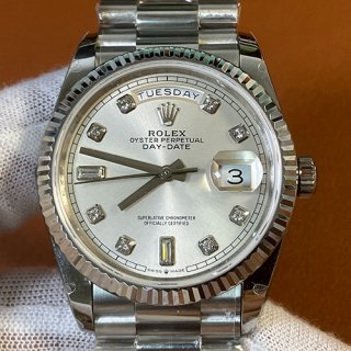 ROLEX 118239A デイデイト 36mm シルバー ポイント獲得 ROLEX 118239A デイデイト 36mm シルバー ポイント獲得