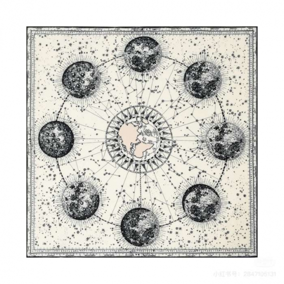 ディオール 星座プリントスカーフ 90x90cm ディオール 星座プリントスカーフ 90x90cm