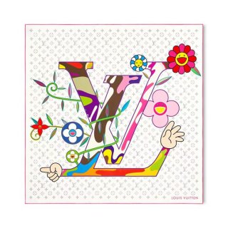 ルイ ヴィトン 新作村上隆コレクションスカーフ 90 x 90cm ルイ ヴィトン 新作村上隆コレクションスカーフ 90 x 90cm