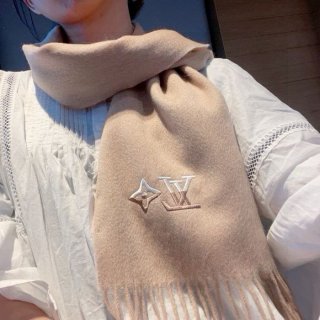 ルイ ヴィトン 刺繍カシミヤスカーフ 30x180 ルイ ヴィトン 刺繍カシミヤスカーフ 30x180