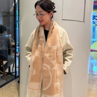 エルメス パリコレクションカシミヤスカーフ 180x35 エルメス パリコレクションカシミヤスカーフ 180x35