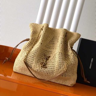 SAINT LAURENT 838876 編み ゴールド ハンドバッグ チェーン、ジェイミー 35x35x10cm サイズ:35x35x10cm