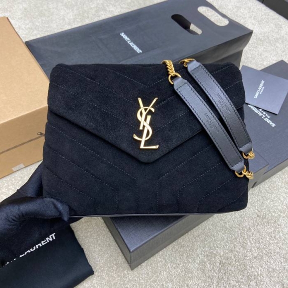 SAINT LAURENT 494699 マット ブラック、ゴールド、マット ハンドバッグ クラシック 25x17cm サイズ:25x17cm SAINT LAURENT 494699 マット ブラック、ゴールド、マット ハンドバッグ クラシック 25x17cm サイズ:25x17cm