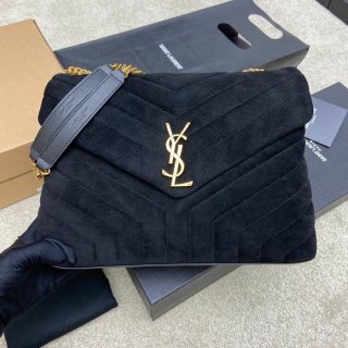 SAINT LAURENT 459749 マット ブラック、ゴールド、マット ハンドバッグ クラシック 32x22x12cm サイズ:32x22x12cm