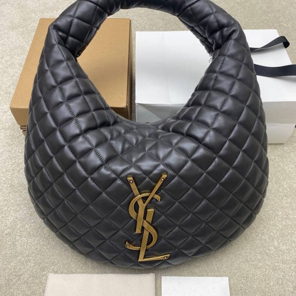 SAINT LAURENT 858160 ラムレザー グレー、ゴールド ハンドバッグ イカール 47x35x15cm サイズ:47x35x15cm