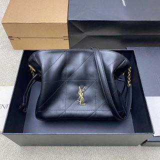 SAINT LAURENT 862712 ラムレザー ブラック、ゴールド トートバッグ ジェイミー 26x18x11cm サイズ:26x18x11cm