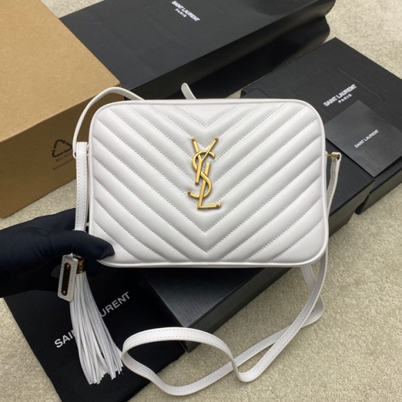 SAINT LAURENT 505730 ホワイト、ゴールド、クリーム 斜め掛けバッグ クラシック 23x16cm サイズ:23x16cm SAINT LAURENT 505730 ホワイト、ゴールド、クリーム 斜め掛けバッグ クラシック 23x16cm サイズ:23x16cm