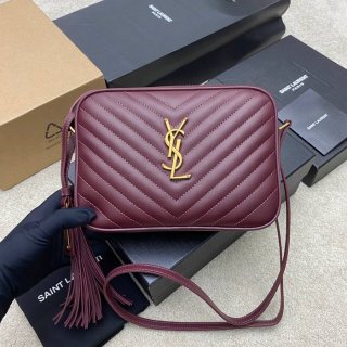 SAINT LAURENT 505730 レッド、ゴールド 斜め掛けバッグ クラシック 23x16cm サイズ:23x16cm