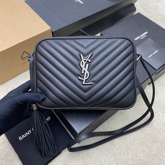 SAINT LAURENT 505730 ブラック、シルバー 斜め掛けバッグ クラシック 23x16cm サイズ:23x16cm SAINT LAURENT 505730 ブラック、シルバー 斜め掛けバッグ クラシック 23x16cm サイズ:23x16cm
