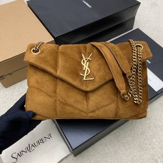 SAINT LAURENT 577476 マット ブラウン、ゴールド、マット 斜め掛けバッグ チェーン、クラシック 29x17x11cm サイズ:29x17x11cm
