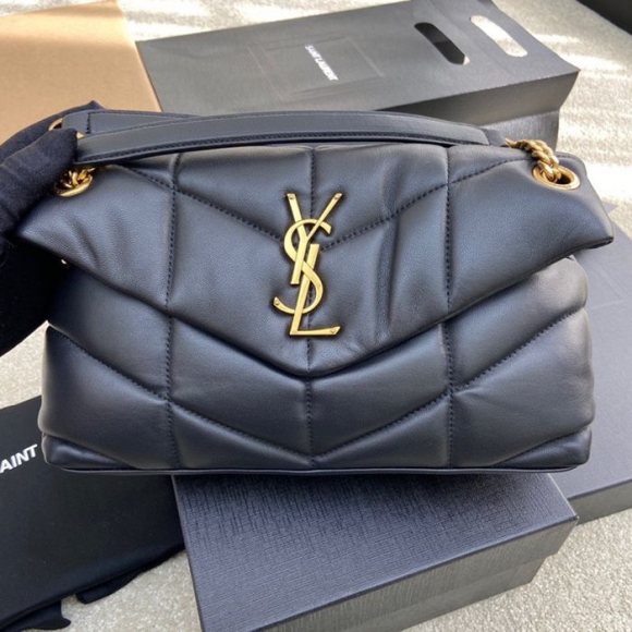 SAINT LAURENT 577476 ラムレザー、カーフレザー ブラック、ゴールド、シルバー 斜め掛けバッグ チェーン、クラシック 29x17x11cm サイズ:29x17x11cm SAINT LAURENT 577476 ラムレザー、カーフレザー ブラック、ゴールド、シルバー 斜め掛けバッグ チェーン、クラシック 29x17x11cm サイズ:29x17x11cm