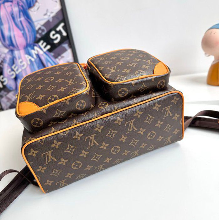 Louis Vuitton モンソリー カルゴ リュック モノグラム ブラウン M14015 サイズ:40x34x17cm