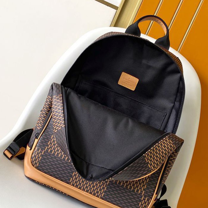 Louis Vuitton カンパス リュック チェック ブラウン N40380 サイズ:39x30x13cm