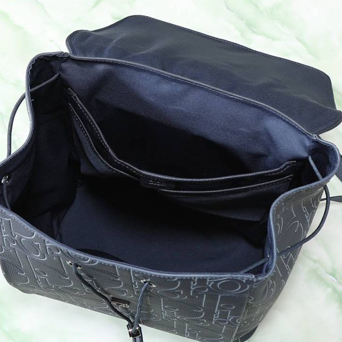 Dior ディオールデイリー フラップ リュック オールレザー ネイビー 1ESBA231 サイズ:41.5x30.5x15.5cm