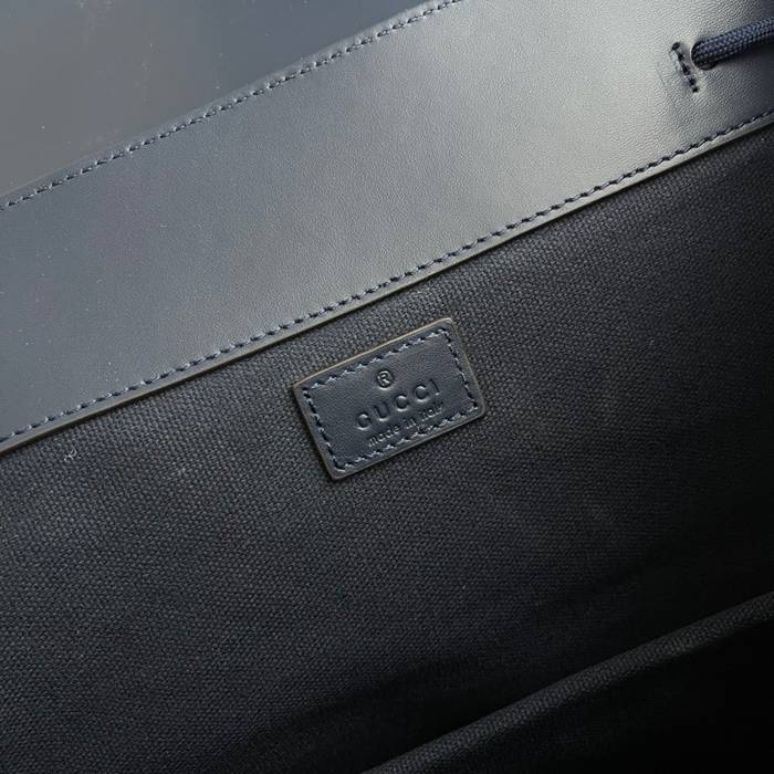 Gucci リュック オールレザー ブルー 792080 サイズ:46x35x12cm