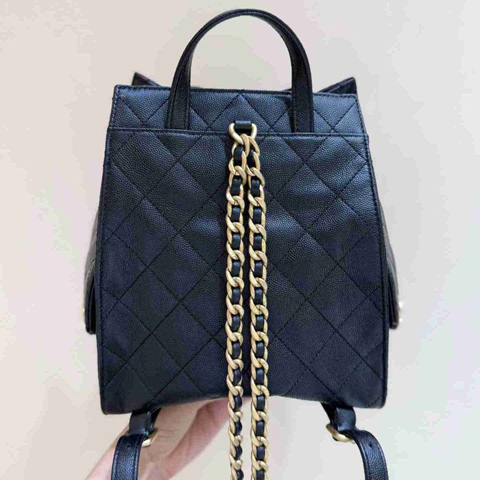 Chanel 25bag リュック オールレザー ブラック AS5600 サイズ:23x23x14cm