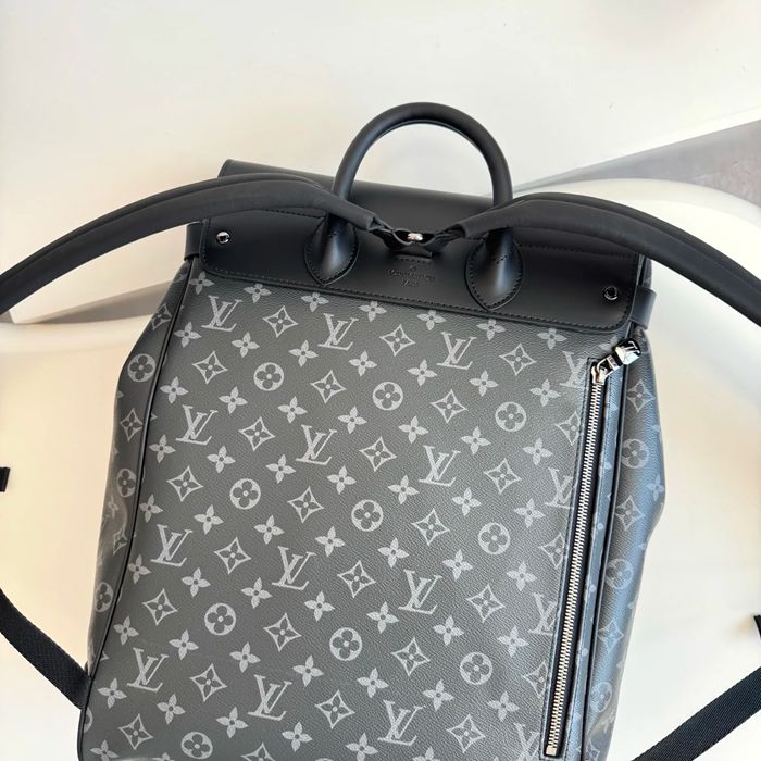 Louis Vuitton スチーマー リュック オールレザー ブラック M44052 サイズ:45x32x16cm