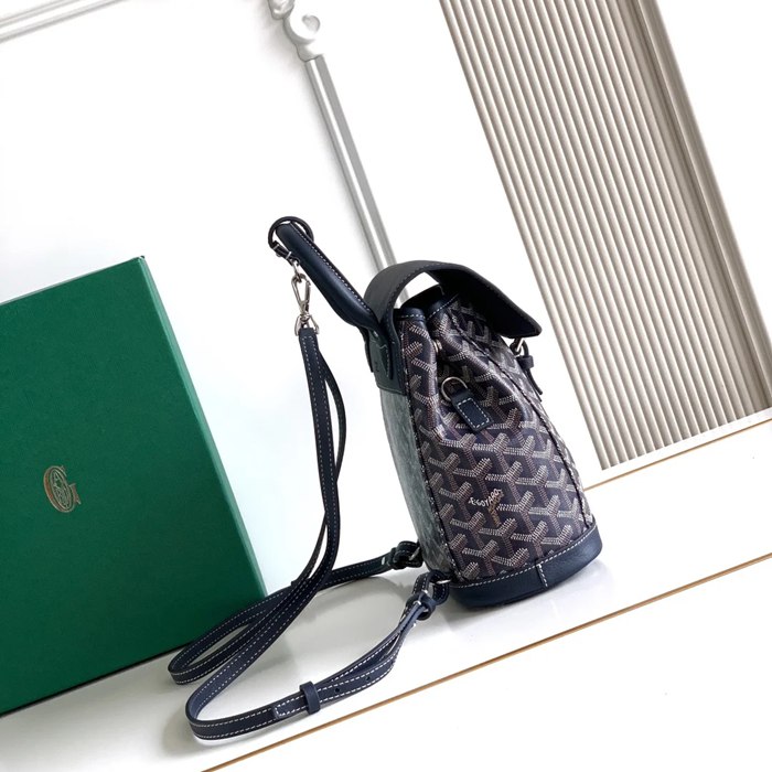 Goyard アルピン ミニリュック ボタンタイプ ブルー MAE8400 サイズ:23x19x9.5cm