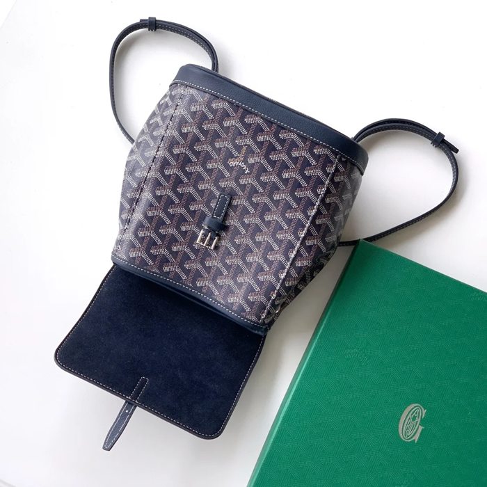 Goyard アルピン ミニリュック ボタンタイプ ブルー MAE8400 サイズ:23x19x9.5cm