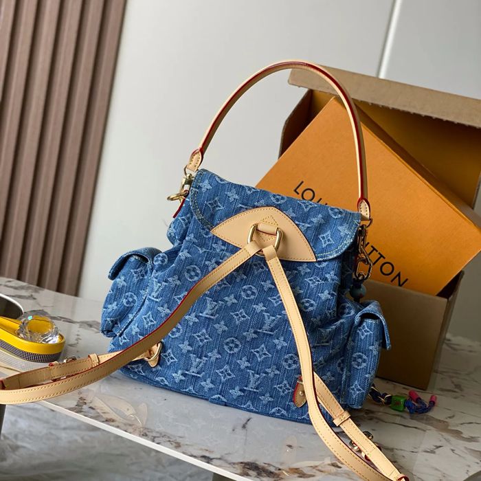 Louis Vuitton モンソリー カルゴ リュック 原厂面料 ブラック M27330 サイズ:32x30.5x16cm