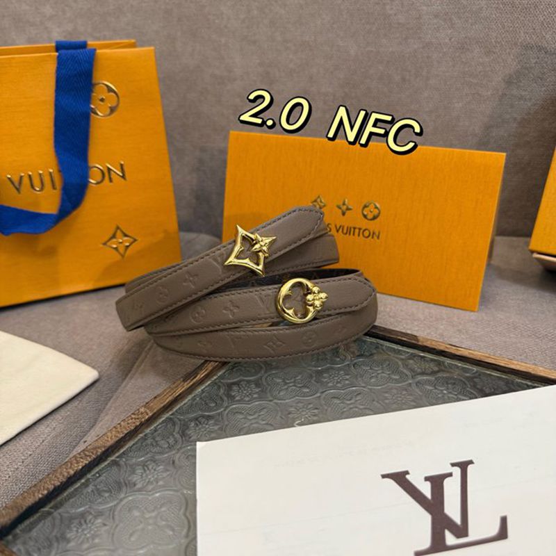 LV レディース ベルト フラワーグラム 20mm