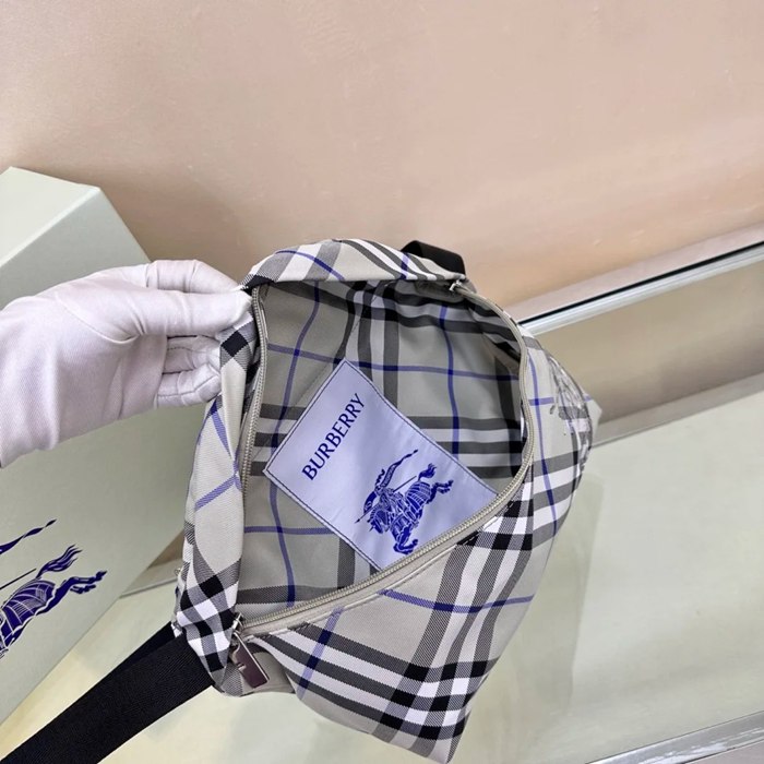 BURBERRY 7801 チェックウエストバッグ サイズ:33x18x11cm