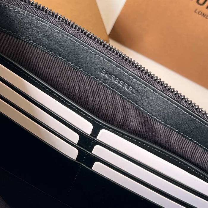 BURBERRY チェックジップポーチ ロンドンチェック サイズ:30x19.5cm