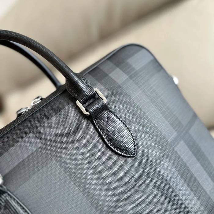 BURBERRY 884155 スモークチェックブリーフケース サイズ:37x27x5.5cm