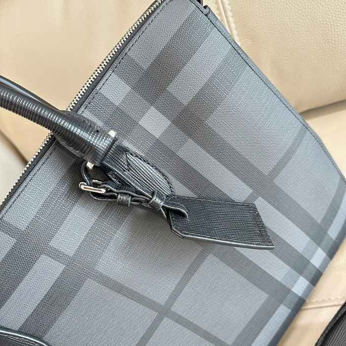 BURBERRY 4071 チェックブリーフケース スモークチェック サイズ:40x30cm