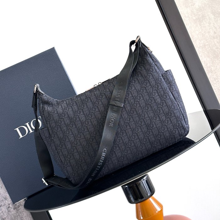 DIOR ライダーソフト餃子バッグ オブリーク 黒 サイズ:36x30.5x14.5cm