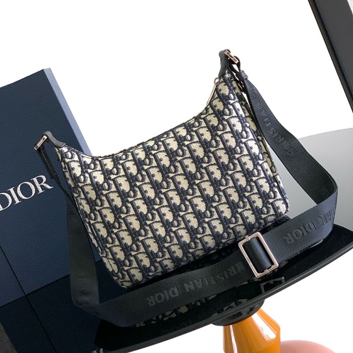 DIOR ライダーソフト餃子バッグ オブリーク 米黒 サイズ:25x22cm