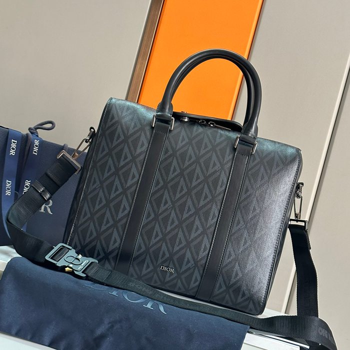 DIOR ブリーフケース CDダイヤモンド グレー サイズ:35x27cm