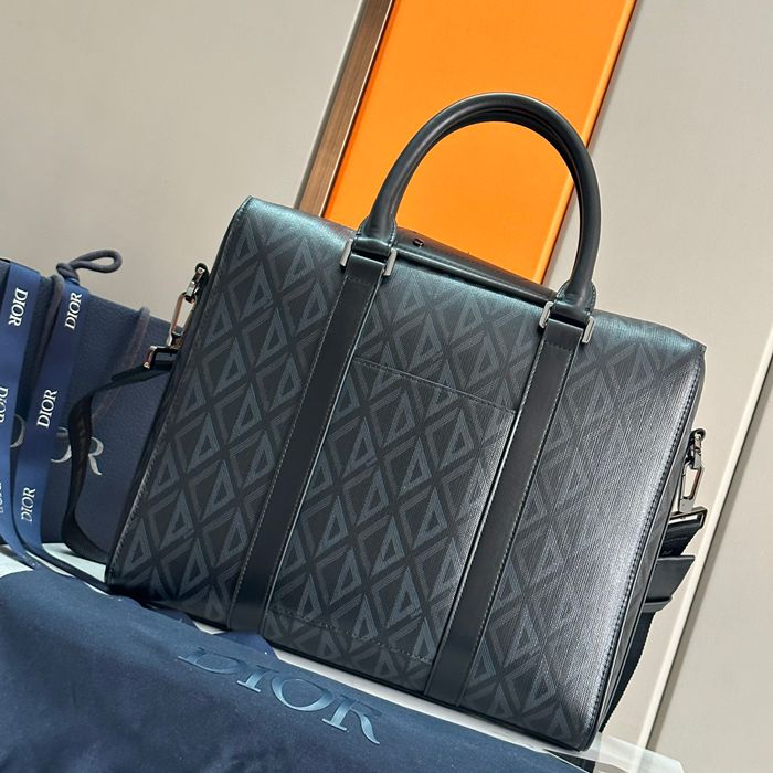 DIOR ブリーフケース CDダイヤモンド グレー サイズ:35x27cm