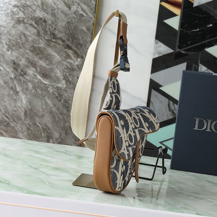 DIOR サドルバッグ 酒椰葉効果オブリーク サイズ:27x20cm