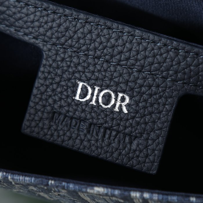 DIOR サドルメッセンジャー オブリーク 青 サイズ:21x16x5.5cm
