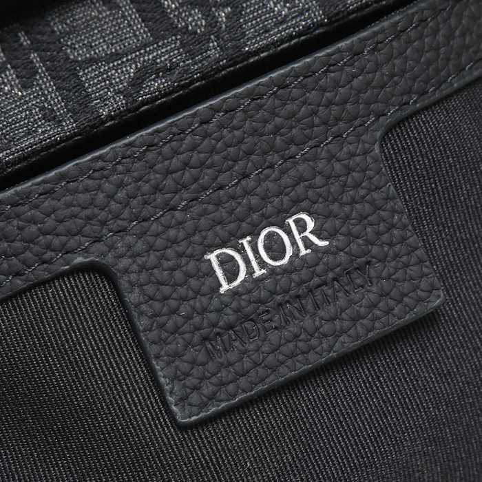 DIOR サドルメッセンジャー 黒布ジャガード サイズ:23x18cm