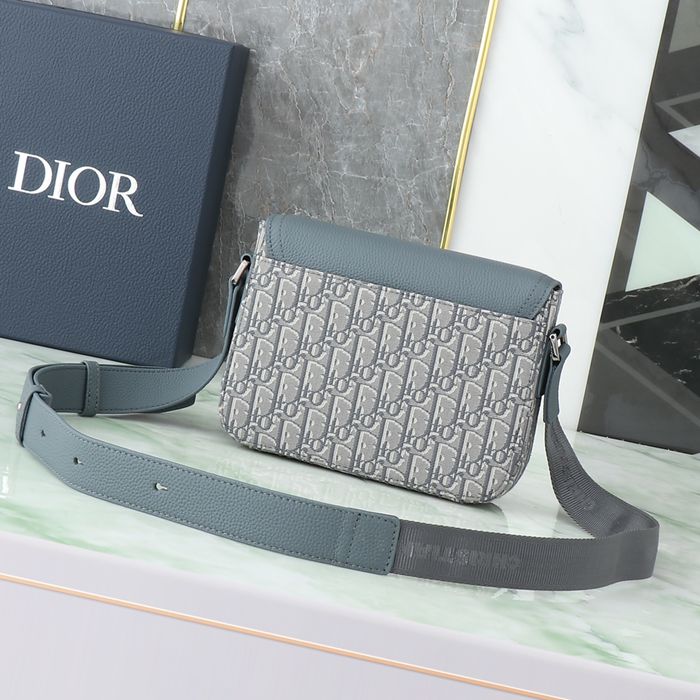 DIOR サドルメッセンジャー オブリーク 深灰 サイズ:23x18cm