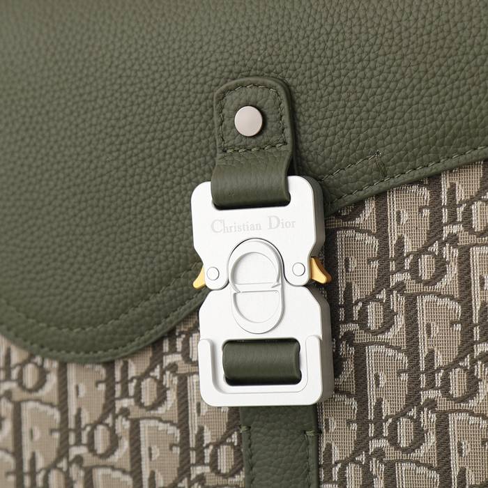 DIOR サドルメッセンジャー オブリーク カーキ サイズ:23x18cm