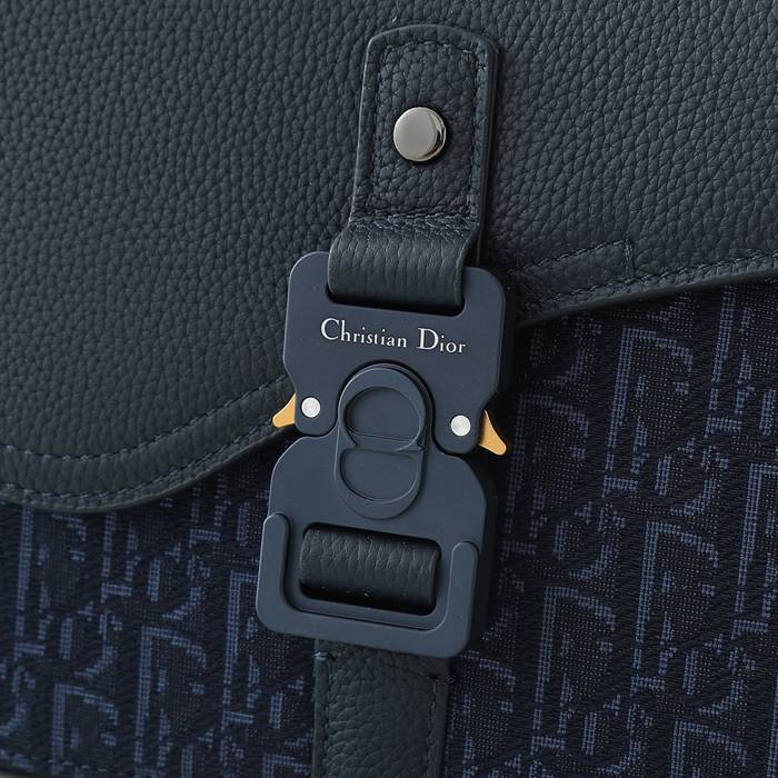 DIOR サドルメッセンジャー オブリーク ネイビー サイズ:23x18cm