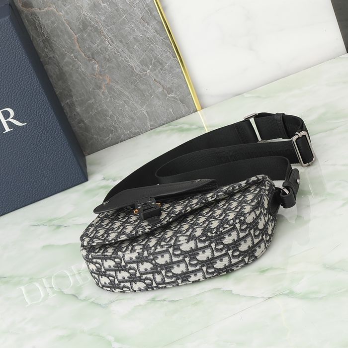 DIOR サドルメッセンジャー オブリーク 米黒 サイズ:24x16.5x5.5cm