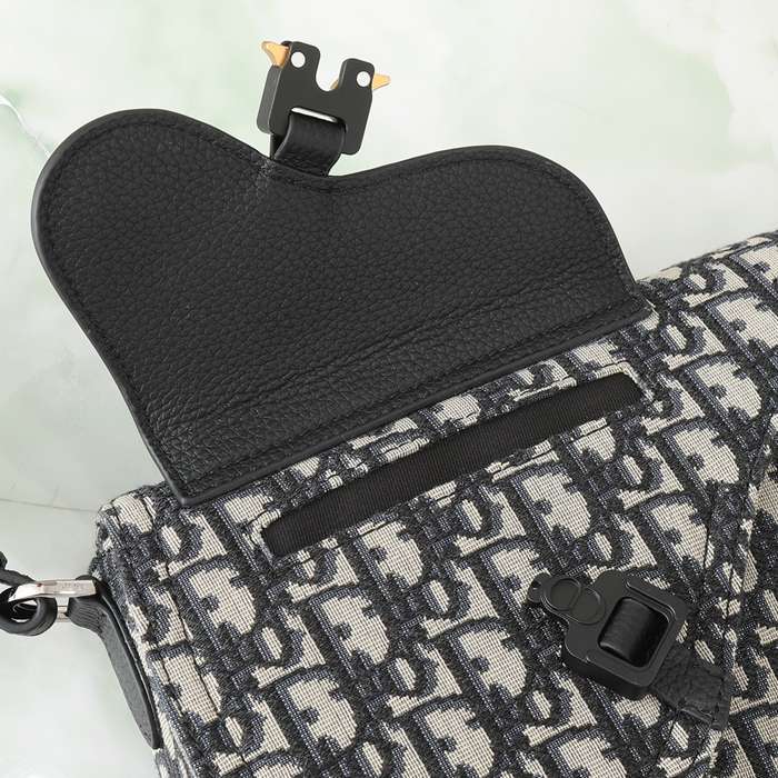 DIOR サドルメッセンジャー オブリーク 米黒 サイズ:24x16.5x5.5cm
