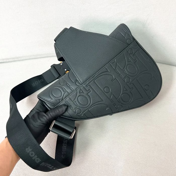 DIOR グラビティオールレザーサドルバッグ ブラック サイズ:27x5cm