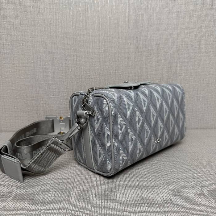 DIOR パターン牛皮革サドルフラップハンドバッグ リンゴット サイズ:22x12.5x10.5cm