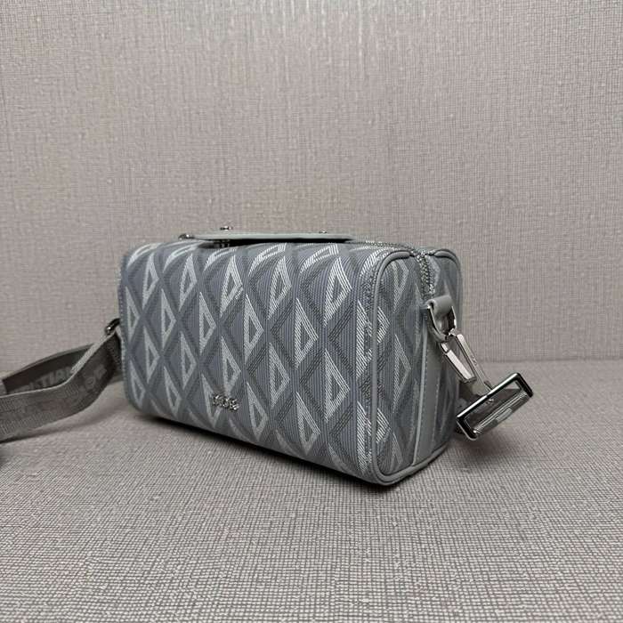 DIOR パターン牛皮革サドルフラップハンドバッグ リンゴット サイズ:22x12.5x10.5cm
