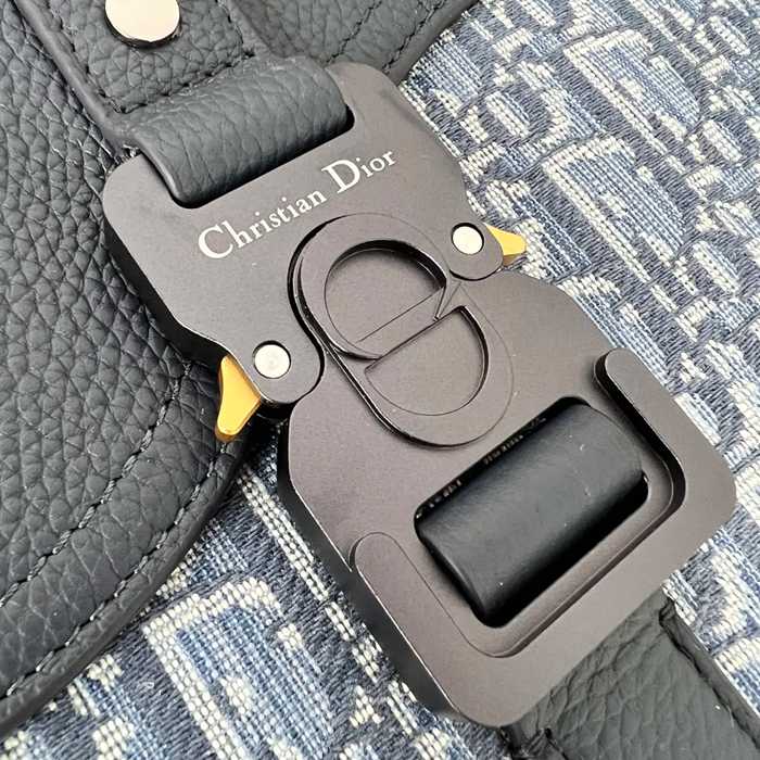DIOR サドルメッセンジャー ブルー サイズ:23x18cm
