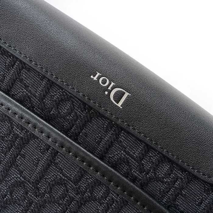 DIOR 2DBCA627YUS プリントフラップメッセンジャー ジェット ブラック サイズ:20x15x7.5cm
