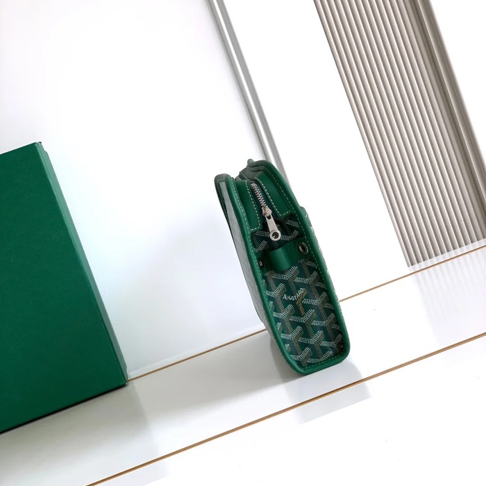 GOYARD ジュヴァンス 中洗面ポーチ 緑 サイズ:24.5x19cm