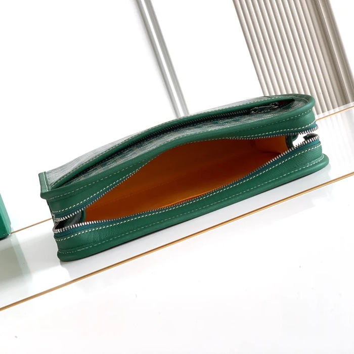 GOYARD ジュヴァンス 中洗面ポーチ 緑 サイズ:24.5x19cm