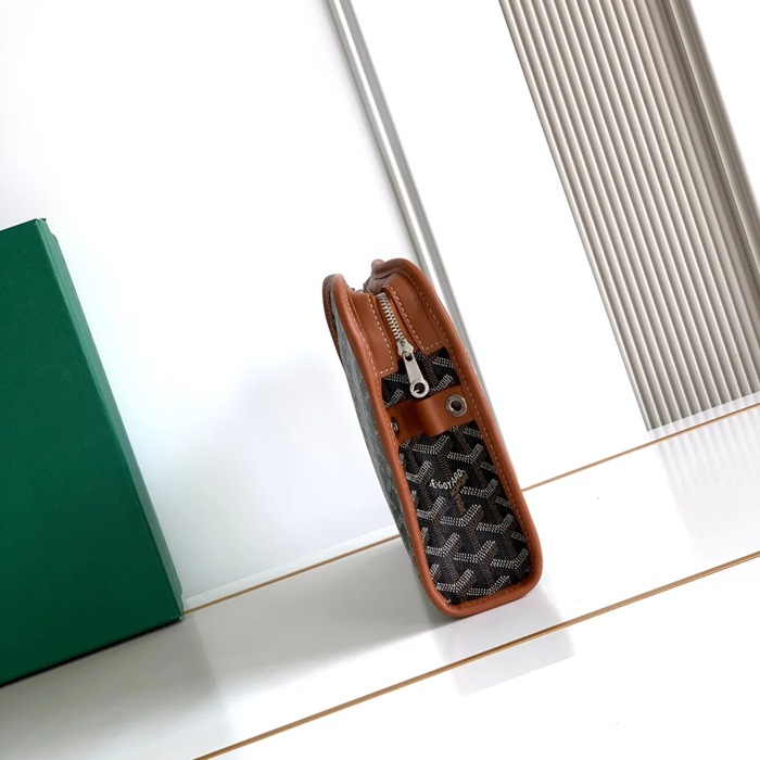 GOYARD ジュヴァンス 中洗面ポーチ 棕 サイズ:24.5x19cm